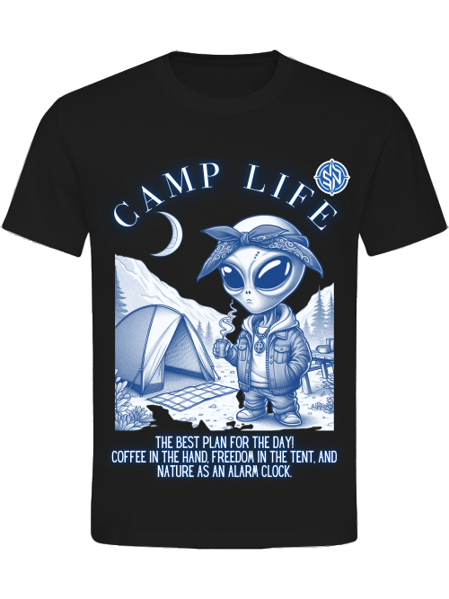 T- SHIRT UNI CLASSIC- Camp Life Blue